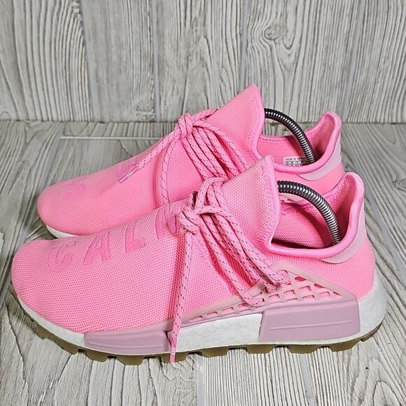 Adidas Pharrell X NMD Human Race Trail Sun Calm Pink Sneakers Mens Size 8.5 - Picture 4 of 11